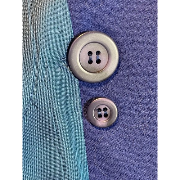 Vintage Pendleton Wool Blazer Women Size 12* Cobalt Blue Suit Jacket Teal Lining - Picture 7 of 16